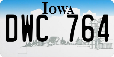 IA license plate DWC764