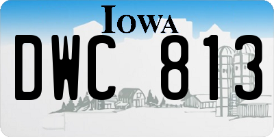 IA license plate DWC813