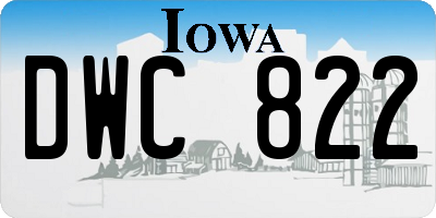 IA license plate DWC822