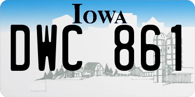 IA license plate DWC861