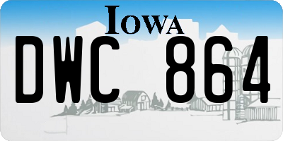 IA license plate DWC864