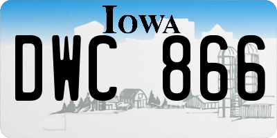IA license plate DWC866