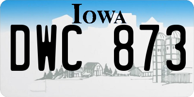 IA license plate DWC873