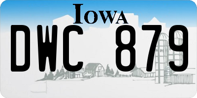 IA license plate DWC879