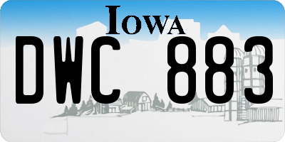 IA license plate DWC883