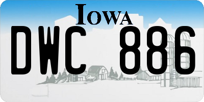 IA license plate DWC886