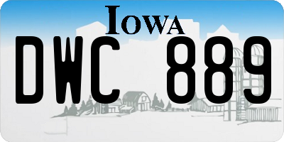 IA license plate DWC889