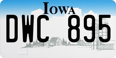 IA license plate DWC895