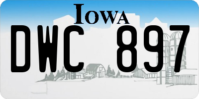 IA license plate DWC897
