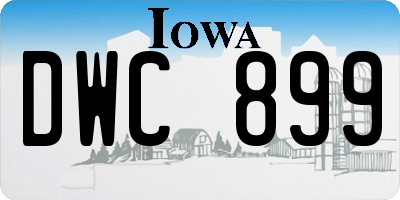 IA license plate DWC899