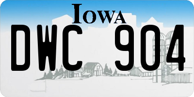 IA license plate DWC904