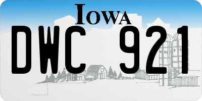 IA license plate DWC921