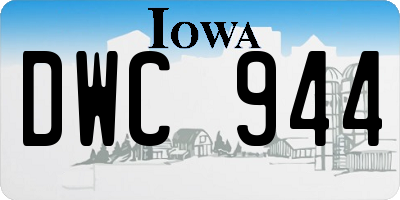 IA license plate DWC944