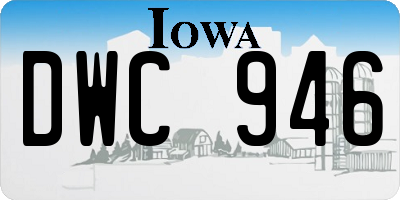 IA license plate DWC946
