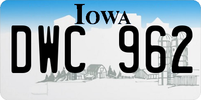 IA license plate DWC962