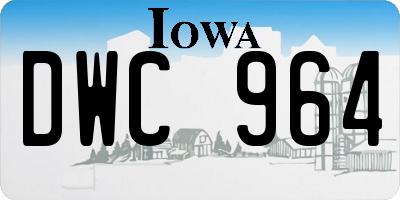 IA license plate DWC964