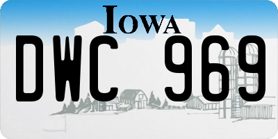IA license plate DWC969