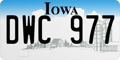IA license plate DWC977