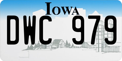 IA license plate DWC979