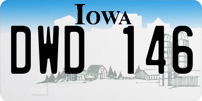 IA license plate DWD146