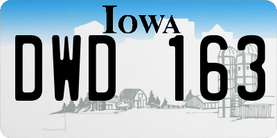IA license plate DWD163