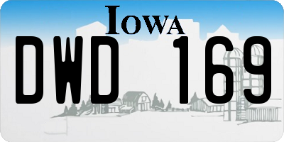 IA license plate DWD169