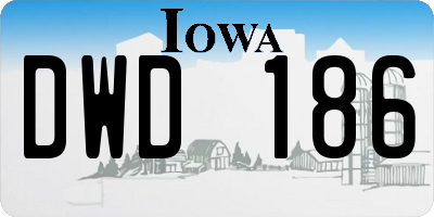 IA license plate DWD186