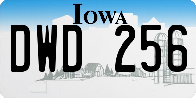 IA license plate DWD256