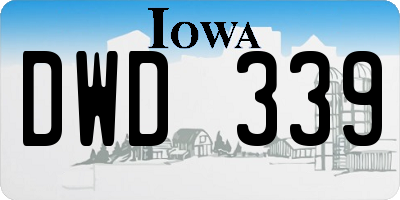 IA license plate DWD339