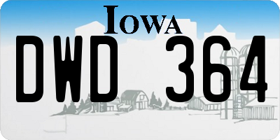 IA license plate DWD364