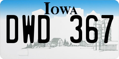 IA license plate DWD367