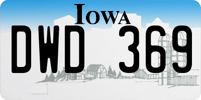 IA license plate DWD369
