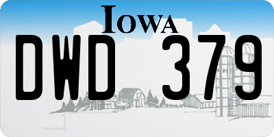 IA license plate DWD379