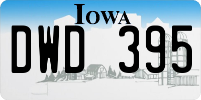 IA license plate DWD395
