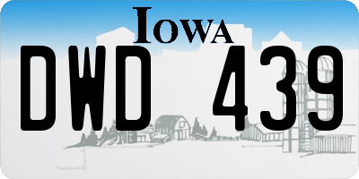 IA license plate DWD439