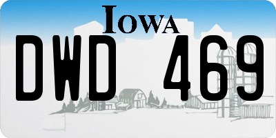 IA license plate DWD469