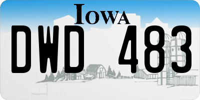 IA license plate DWD483