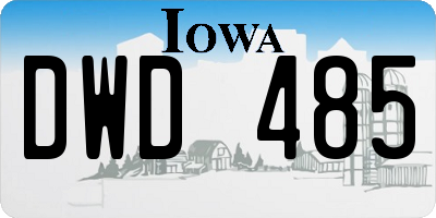 IA license plate DWD485