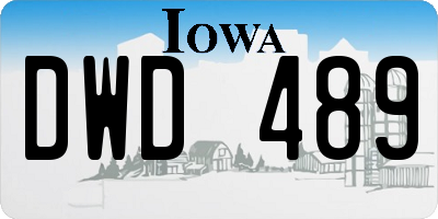 IA license plate DWD489