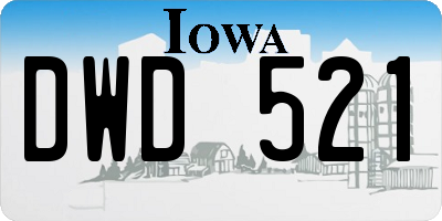 IA license plate DWD521
