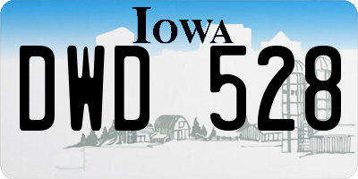 IA license plate DWD528