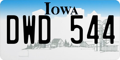 IA license plate DWD544