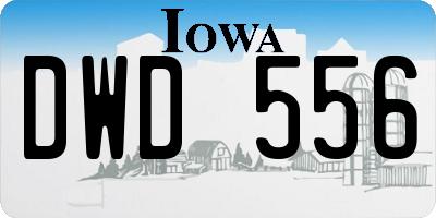 IA license plate DWD556