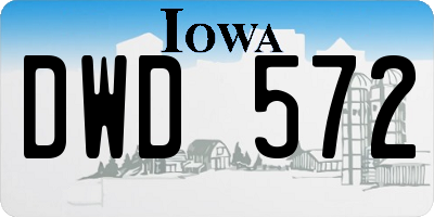 IA license plate DWD572
