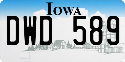 IA license plate DWD589
