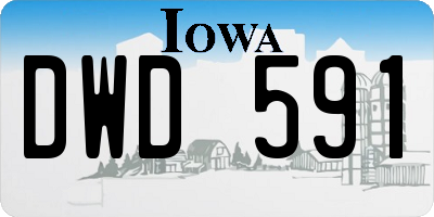 IA license plate DWD591
