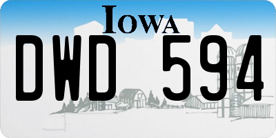 IA license plate DWD594