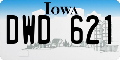 IA license plate DWD621