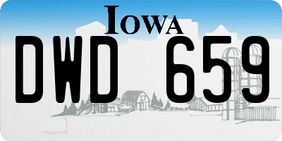 IA license plate DWD659