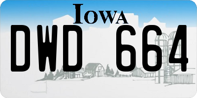 IA license plate DWD664